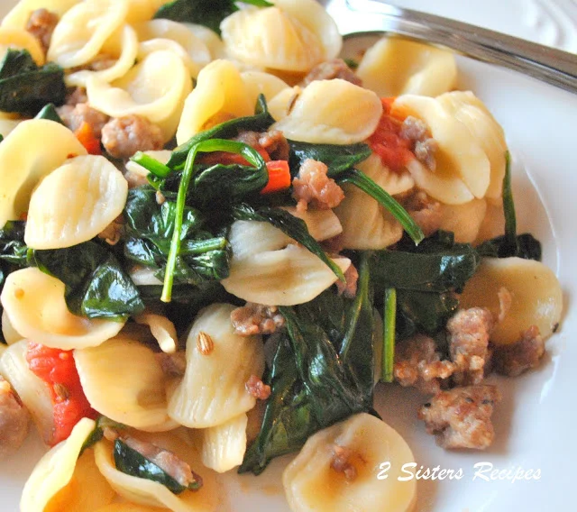 Orecchiette with Spinach and Sausage