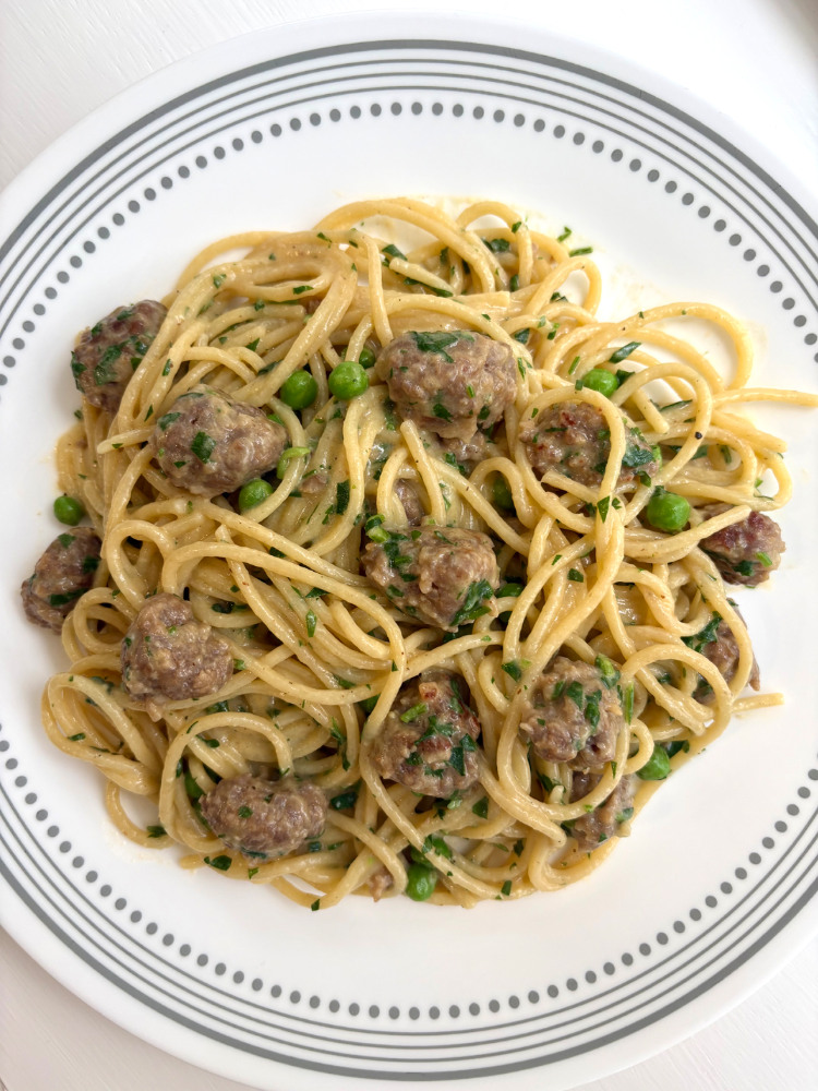 Sausage and Parsley Carbonara